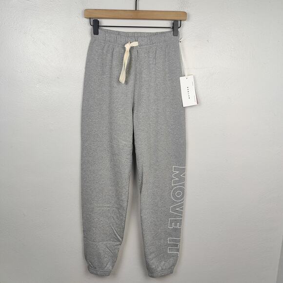 Mother The Bender Sweatpants Womens XS Move It Gray Heather NWT Joggers Retro 44 - Picture 1 of 10